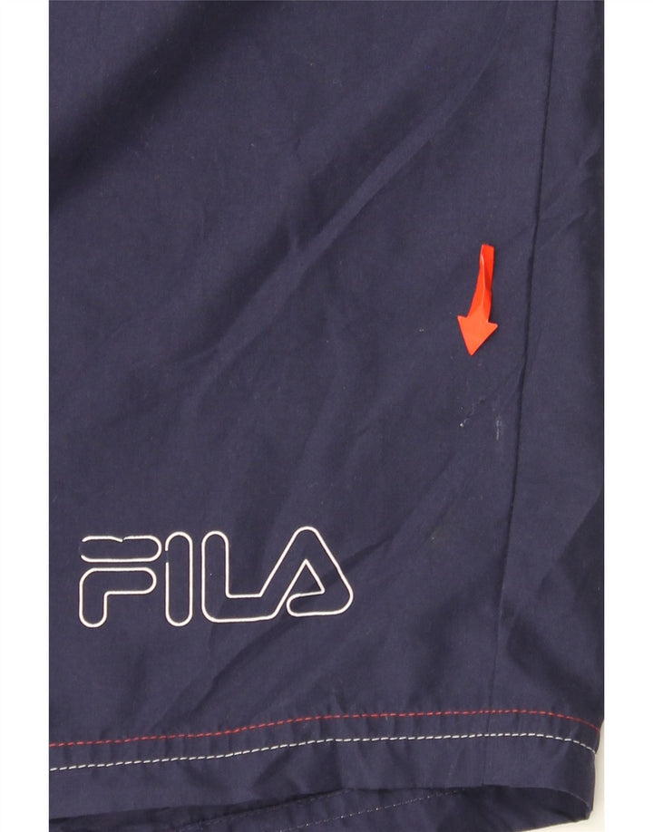 Shorts de natação masculino Fila XL azul marinho poliéster