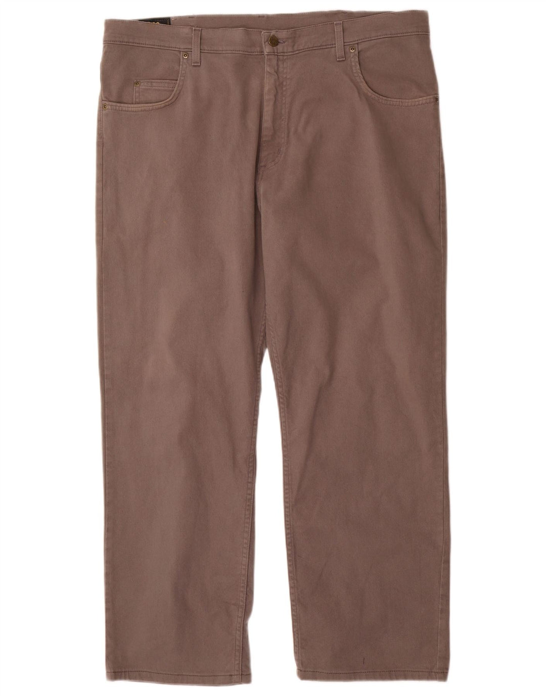 Lee Womens Brooklyn Straight Jeans W42 L30 Cinza Algodão