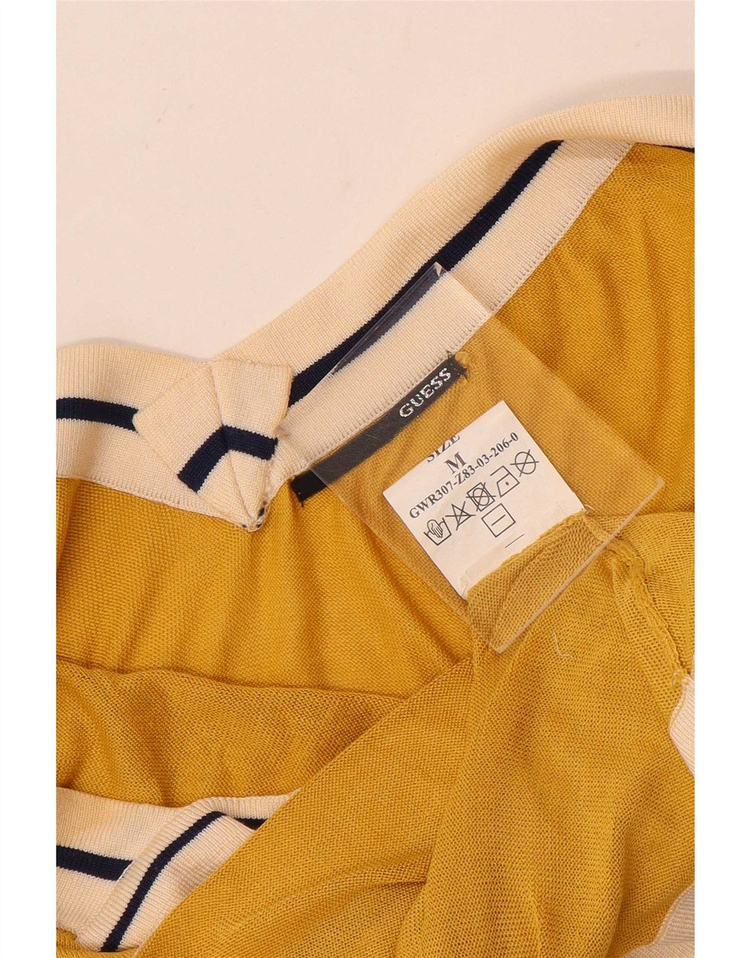Top feminino Guess com estampa gráfica UK 12 seda colorblock amarelo médio
