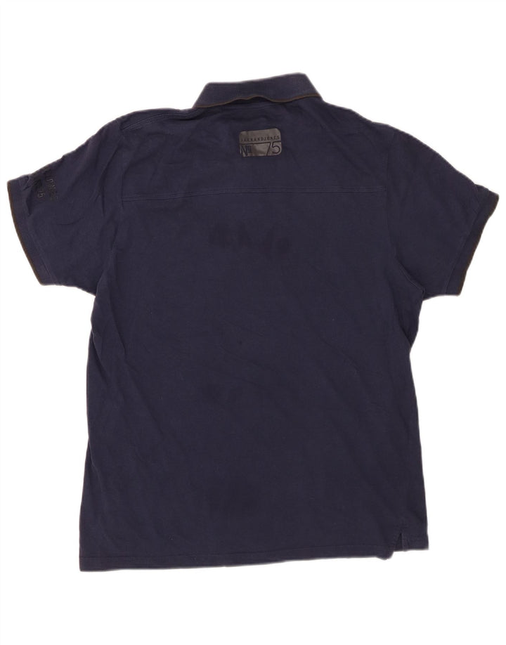 Camisa polo masculina JACK & JONES grande algodão azul marinho