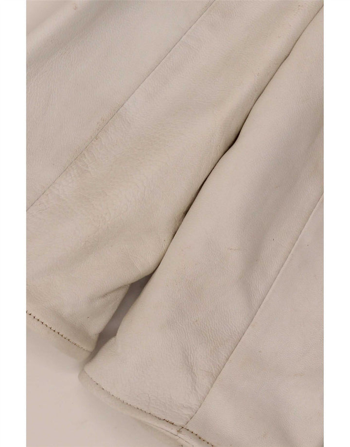Jaqueta feminina de couro Schegge IT 52 2XL branca