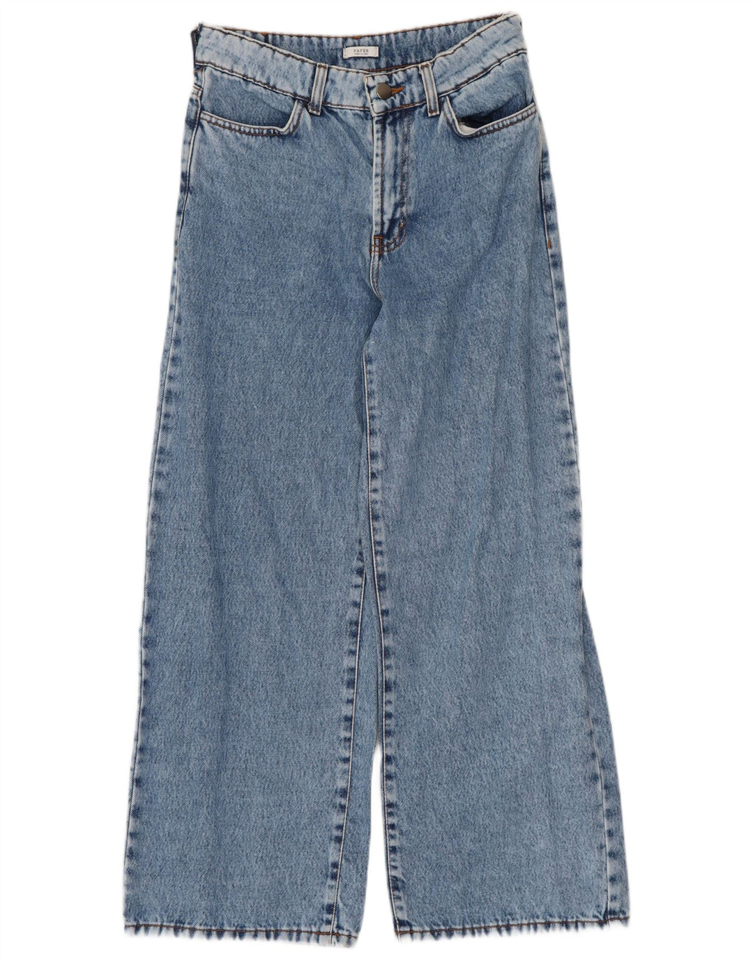 Jeans feminino de perna larga Paper W26 L25 azul