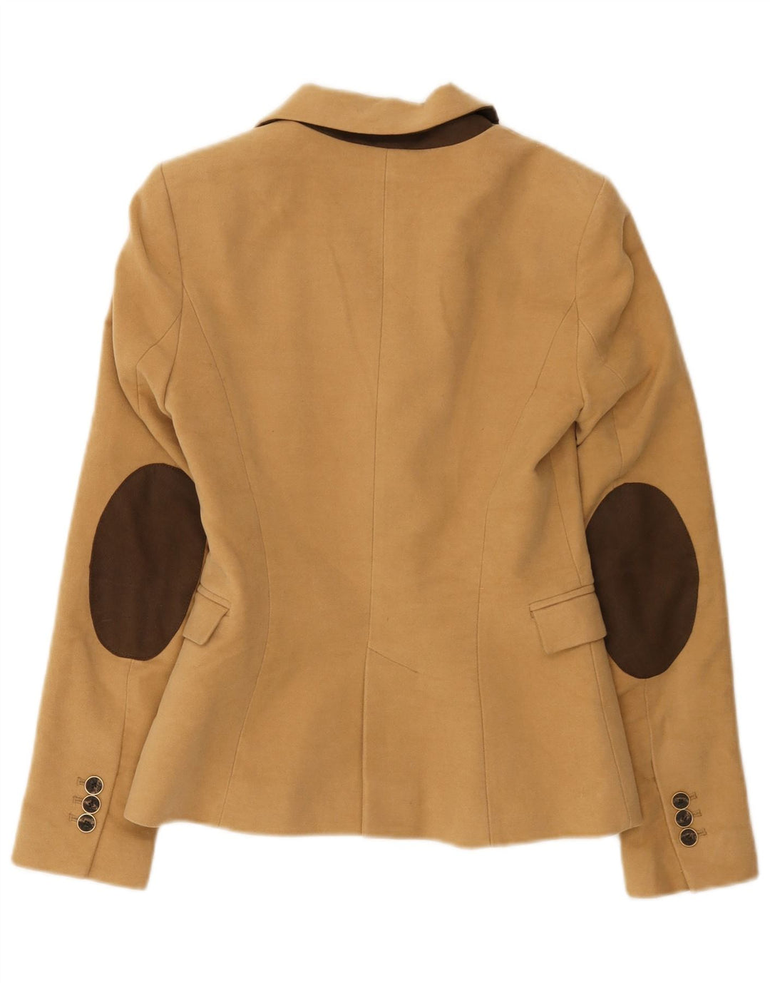 Jaqueta blazer feminina Zara com 1 botão UK 6 XS algodão marrom