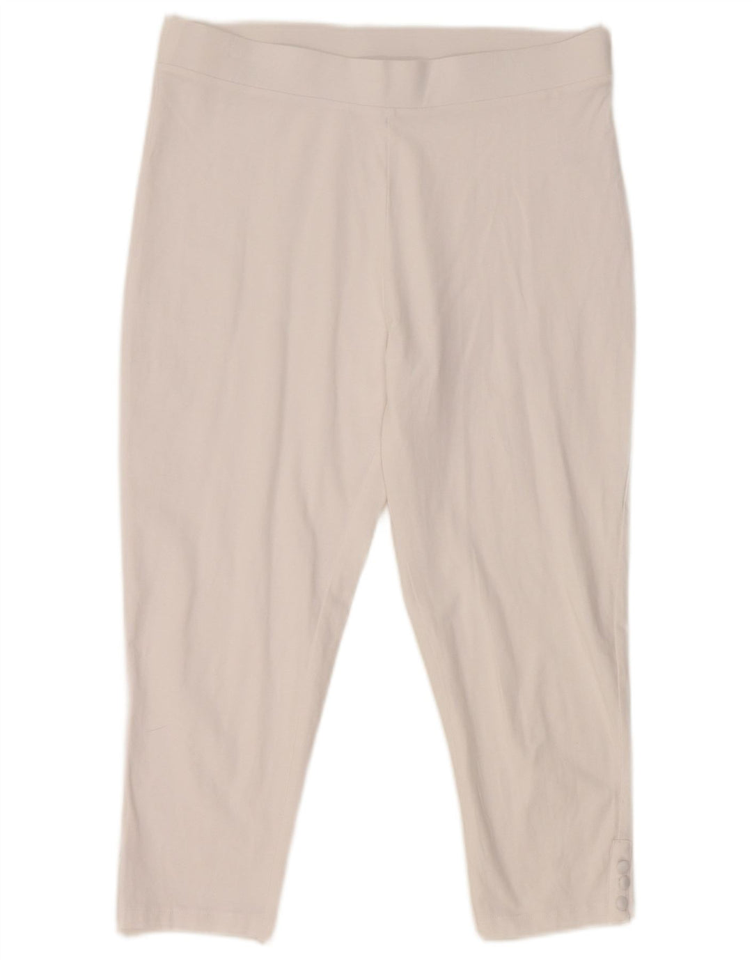 M&Co Leggings Capri Feminino Reino Unido 14 Grande Algodão Branco