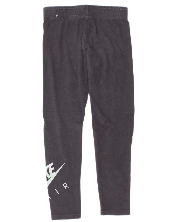 Leggings Nike Graphic para meninas 8-9 anos pequenas pretas