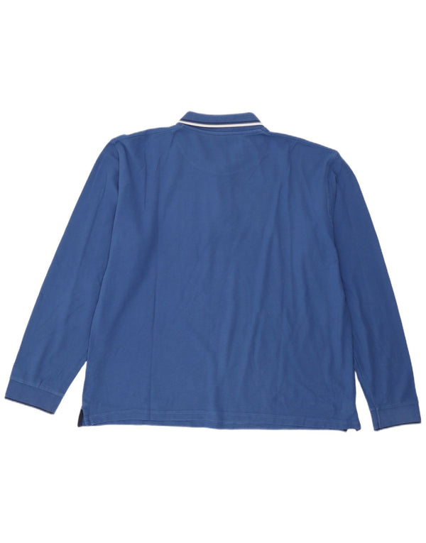 Camisa polo masculina de manga comprida Pierre Cardin 2XL azul