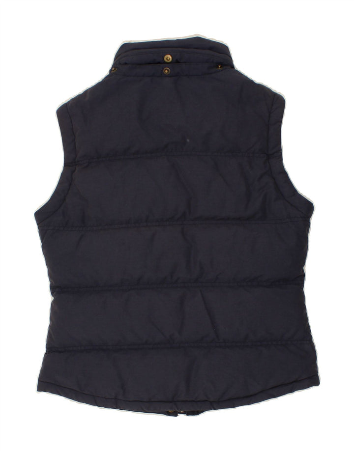 JACK WILLS Womens Padded Gilet UK 10 Small Navy Blue Cotton Vintage Jack Wills and Second-Hand Jack Wills from Messina Hembry 