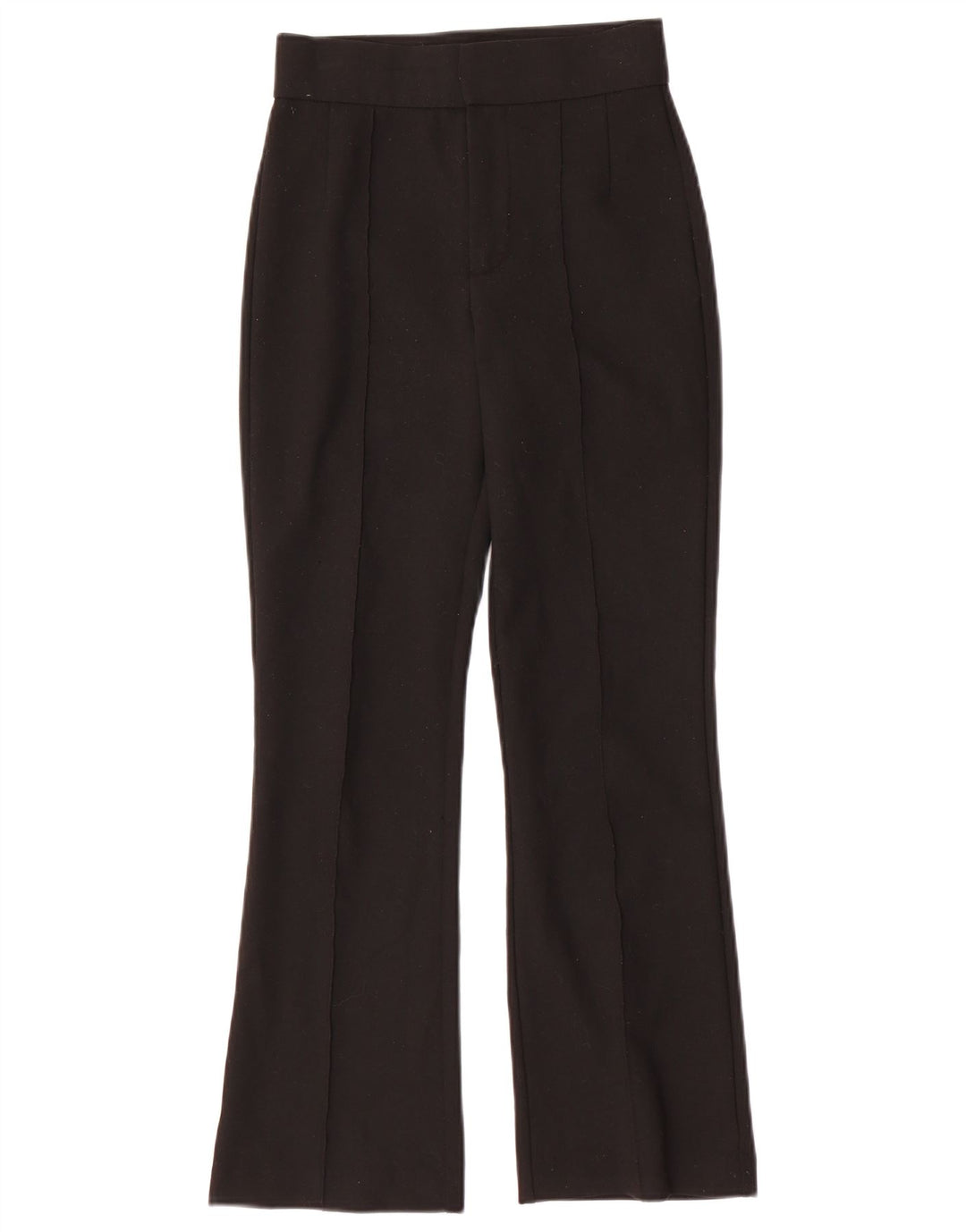 Calça feminina ZARA Bootcut Suit XS W24 L27 poliéster preto