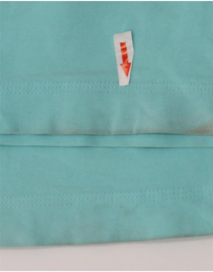 Calça de treino regular feminina Adidas algodão turquesa médio