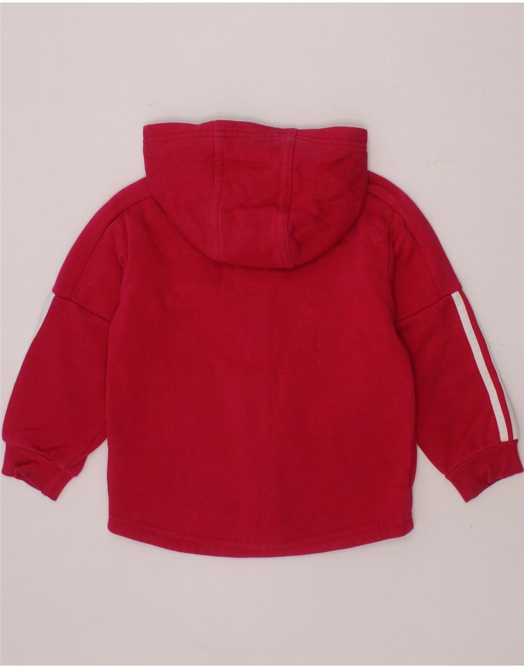 ADIDAS Baby Girls Graphic Zip Hoodie Sweater 18-24 Months Pink Cotton Vintage Adidas and Second-Hand Adidas from Messina Hembry 