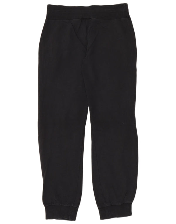 Adidas Womens Tracksuit Calças Joggers UK 12 Médio Algodão Preto