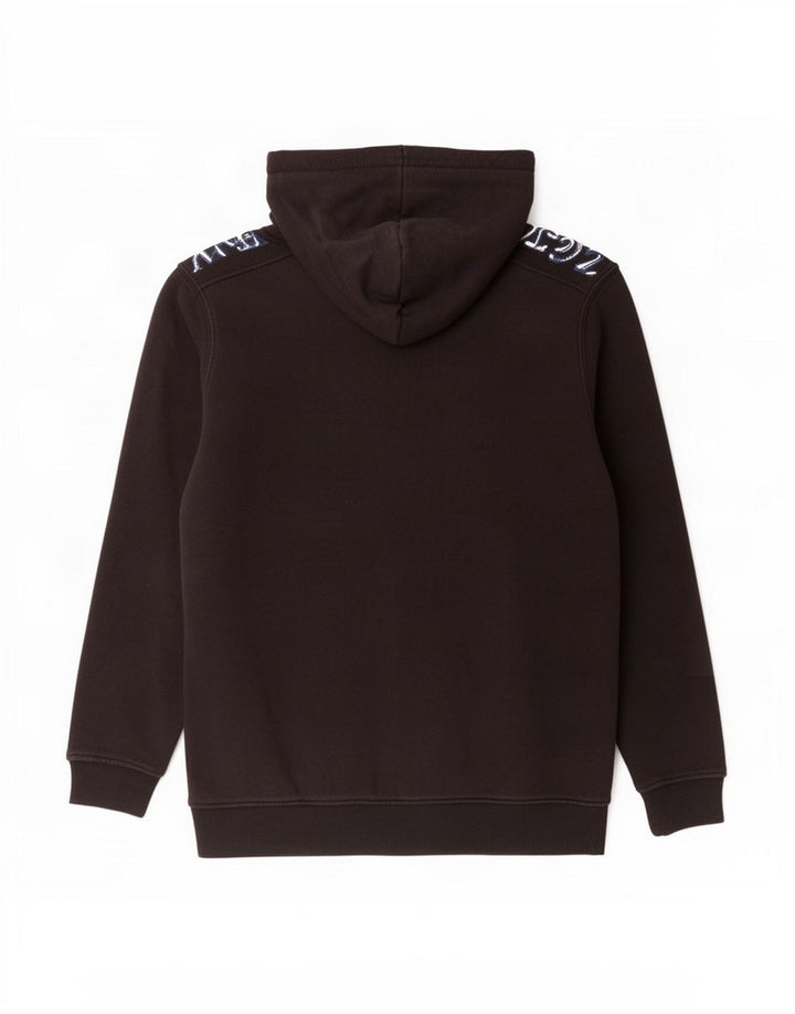 Suéter com capuz gráfico masculino Terranova grande poliéster preto