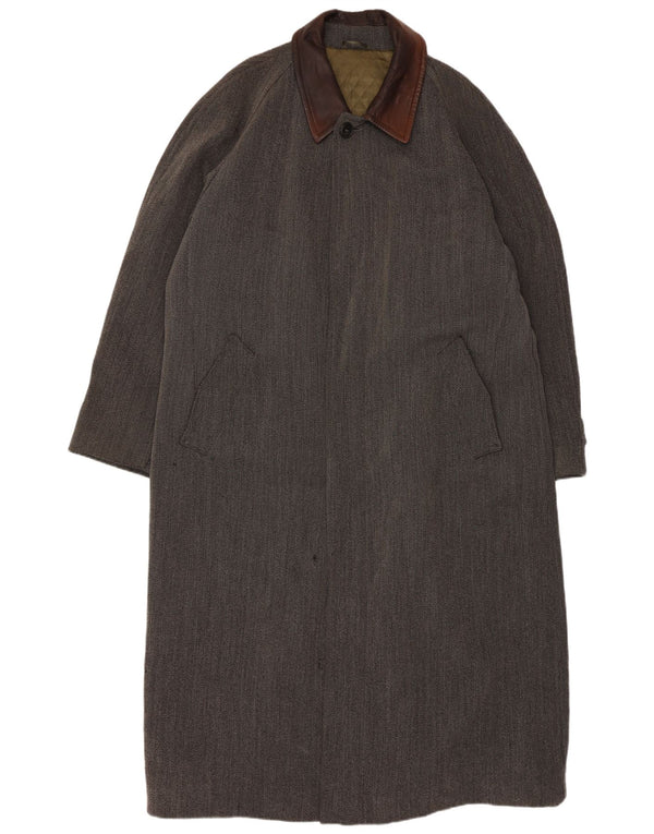 Sobretudo masculino HUGO BOSS UK 42 XL lã cinza