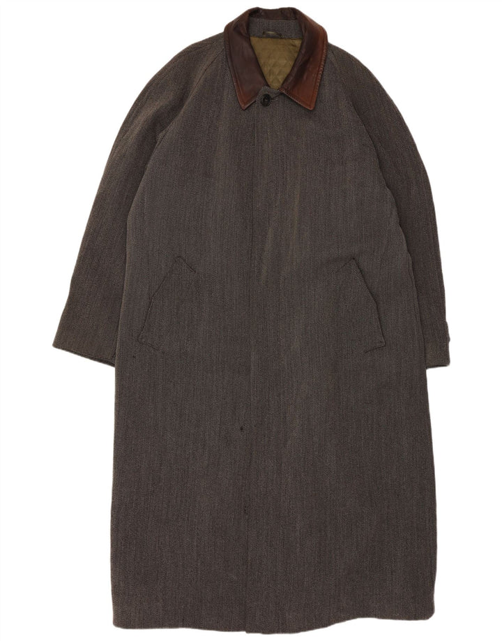 Sobretudo masculino HUGO BOSS UK 42 XL lã cinza