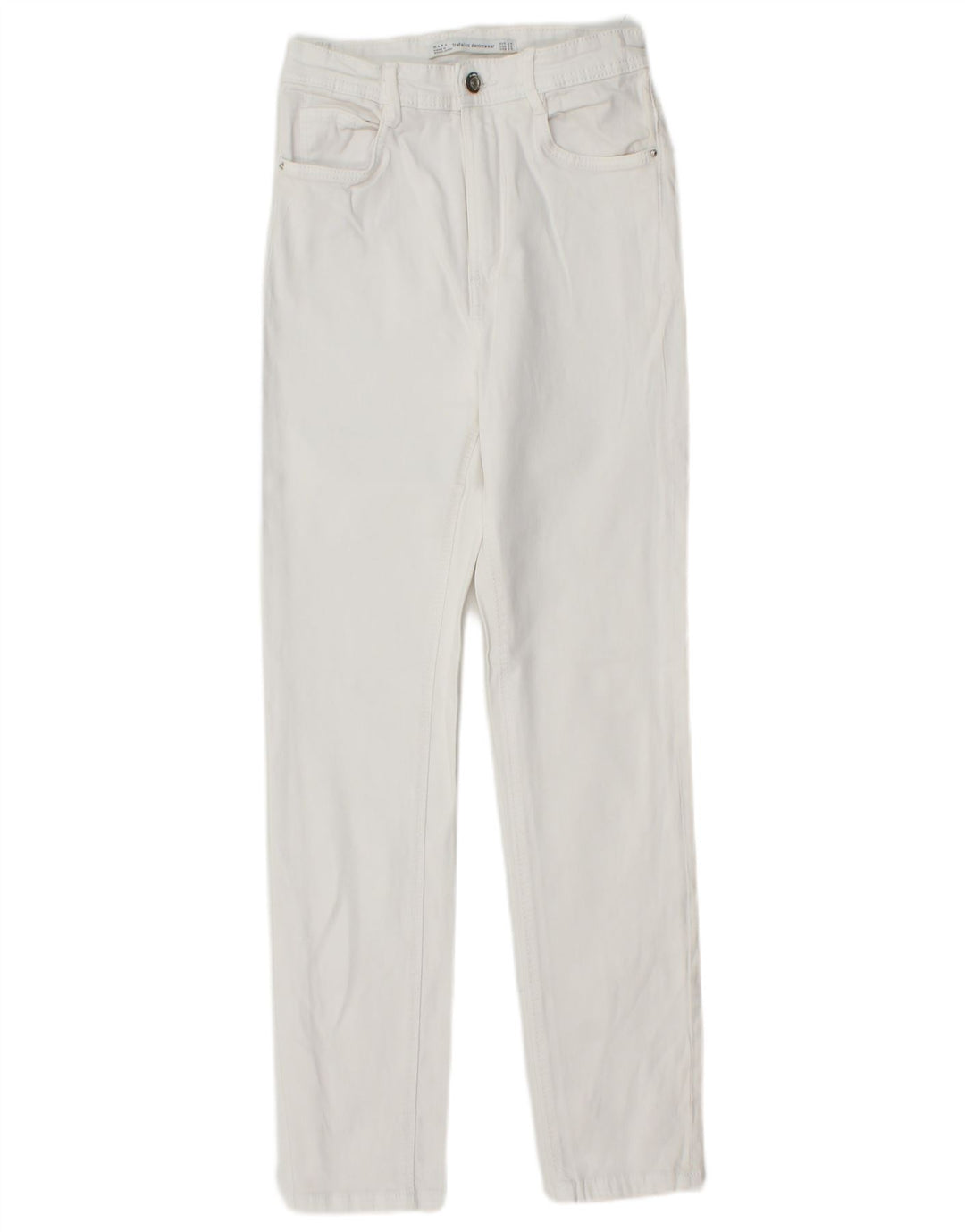 ZARA Jeans Slim Feminino EU 34 2XS W24 L27 Branco