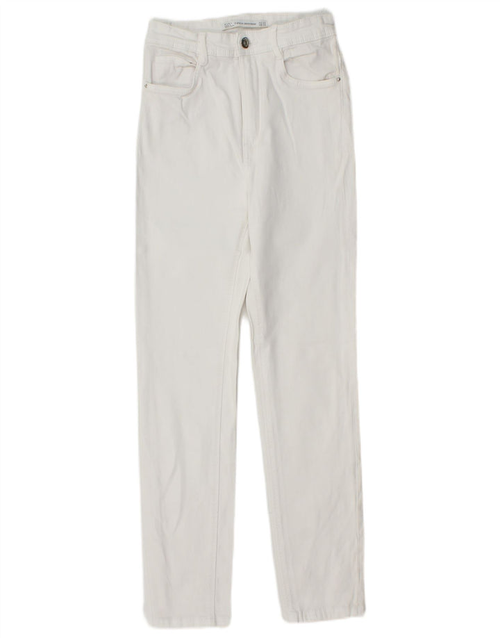 ZARA Jeans Slim Feminino EU 34 2XS W24 L27 Branco