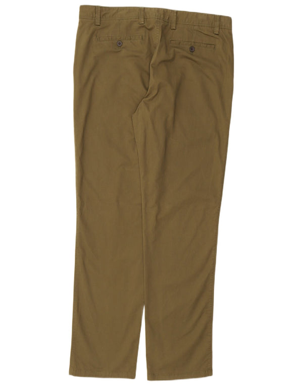 John Lewis Mens Slim Fit Chino Trousers W34 L32 Khaki Cotton