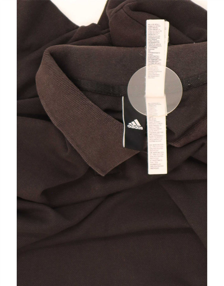 Camisa Polo Masculina Adidas Pequena Algodão Preto