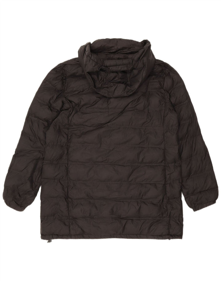 Jaqueta acolchoada com capuz feminina ZARA UK 18 XL preta
