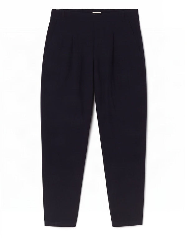 Calça casual feminina de cintura alta Marks & Spencer Reino Unido 12 médio W30 L27 marinho