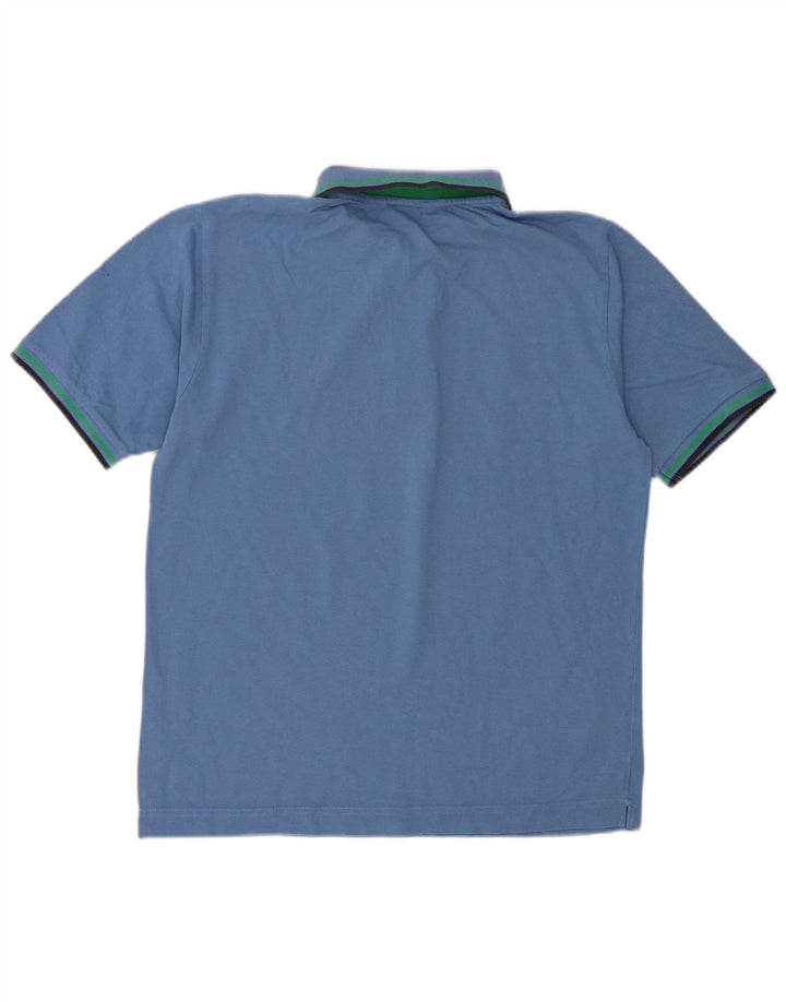 Camisa polo masculina Kappa pequena azul algodão