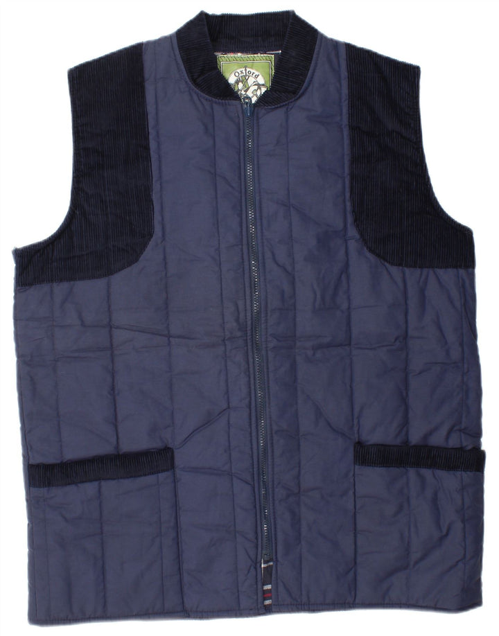 Colete acolchoado masculino Oxford Blue UK 38 poliéster azul marinho médio
