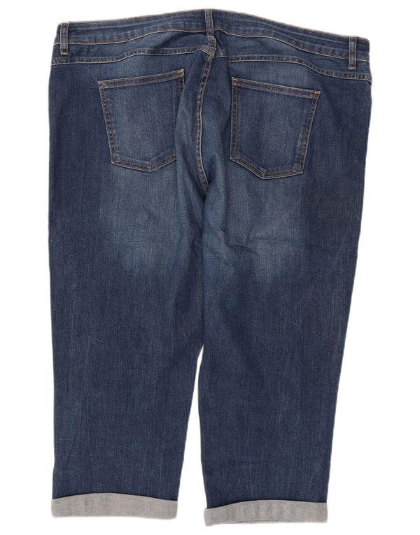 Calça jeans feminina Marks & Spencer UK 20 2XL W44 L21 azul algodão