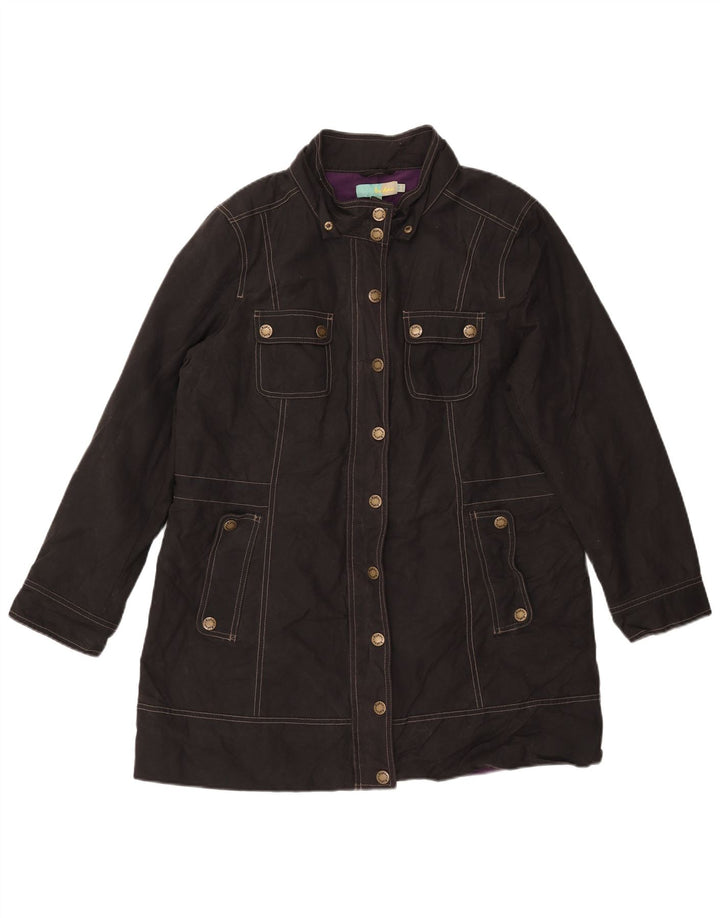 Sobretudo feminino Boden Utility Oversized UK 10 pequeno preto