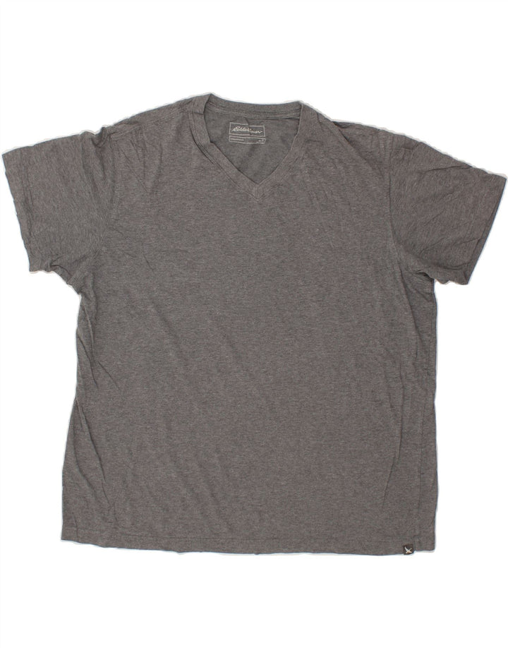 EDDIE BAUER Mens T-Shirt Top XL Grey Cotton Vintage Eddie Bauer and Second-Hand Eddie Bauer from Messina Hembry 