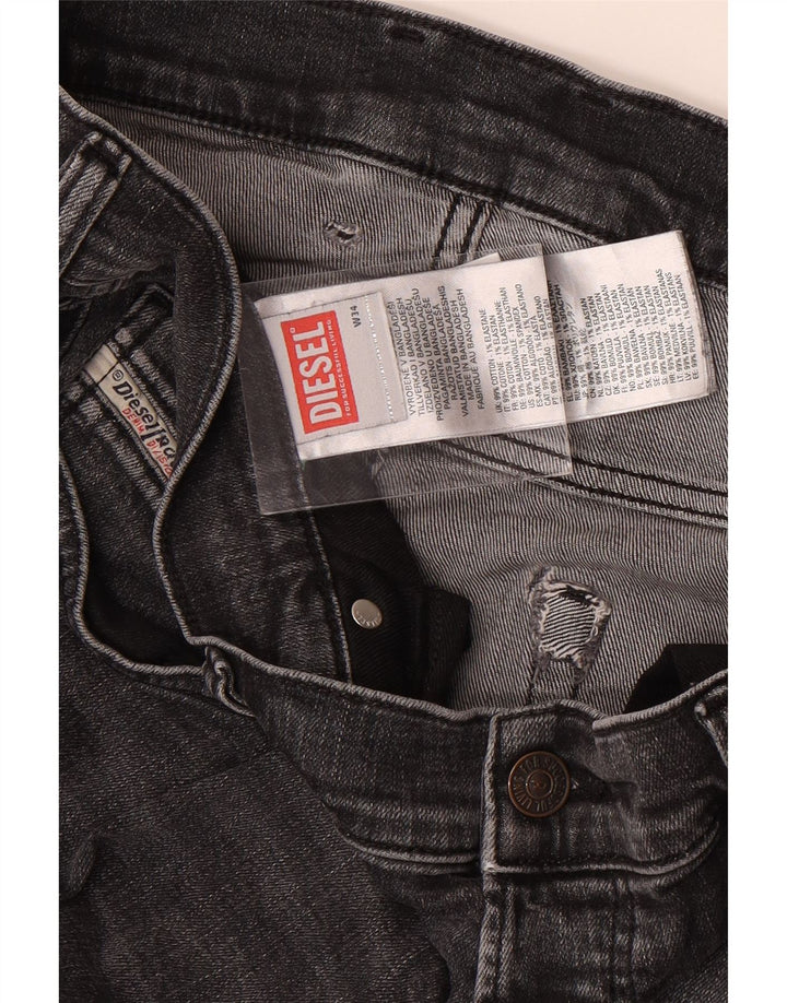 Diesel Mens Slim Jeans W34 L33 Cinza Algodão