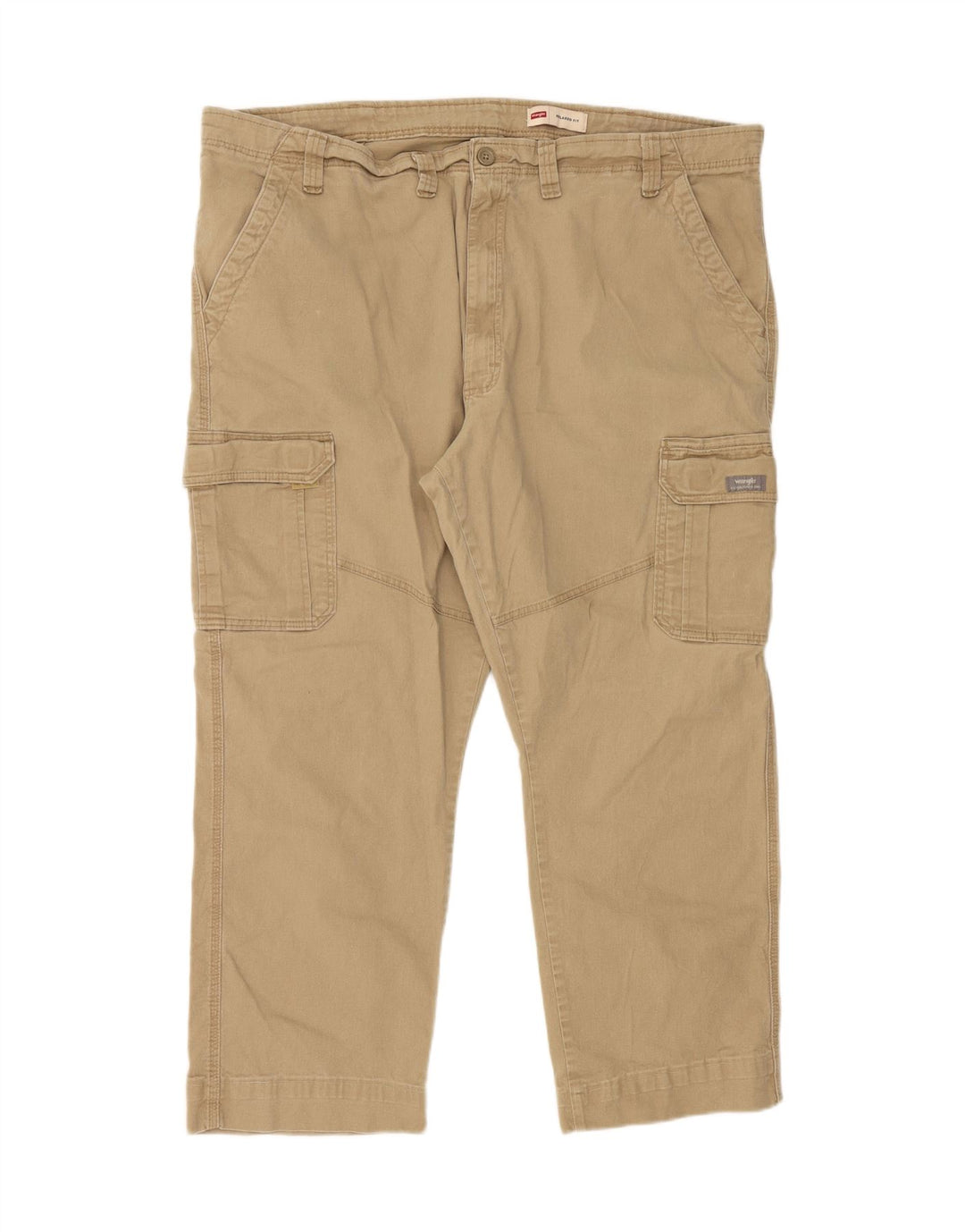 WRANGLER Mens Relaxed Fit Cargo Trousers W44 L27 Beige Cotton Vintage Wrangler and Second-Hand Wrangler from Messina Hembry 