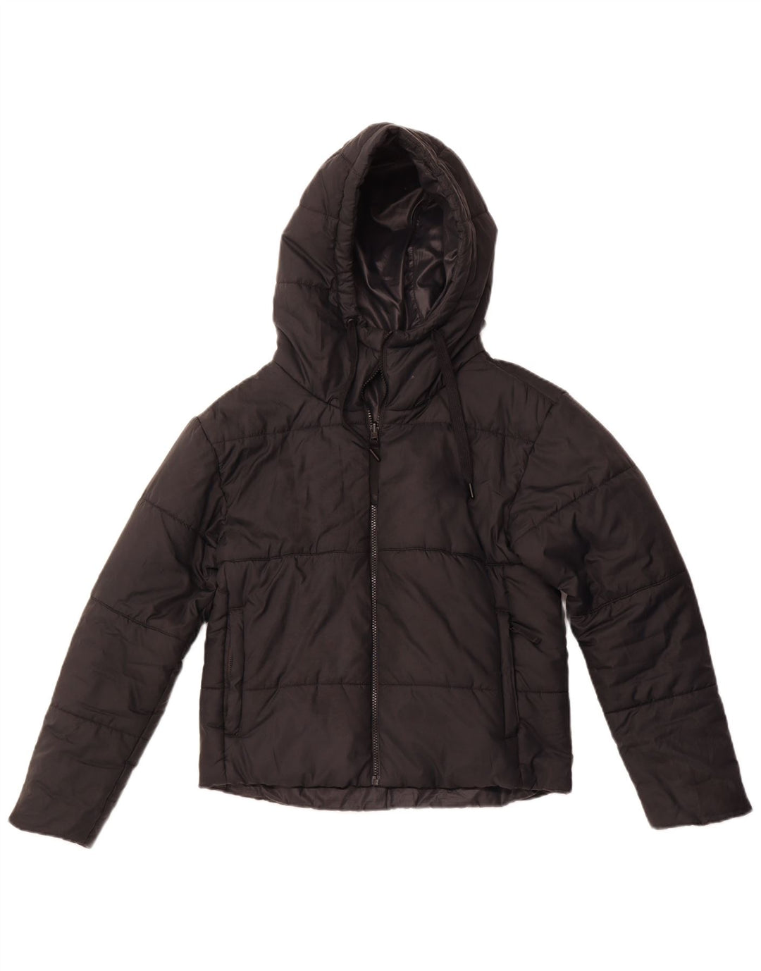 Jaqueta acolchoada reversível com capuz feminina NIKE UK 10 pequena poliéster preta