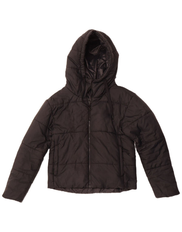 Jaqueta acolchoada reversível com capuz feminina NIKE UK 10 pequena poliéster preta