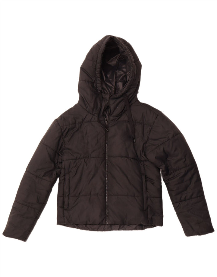 Jaqueta acolchoada reversível com capuz feminina NIKE UK 10 pequena poliéster preta