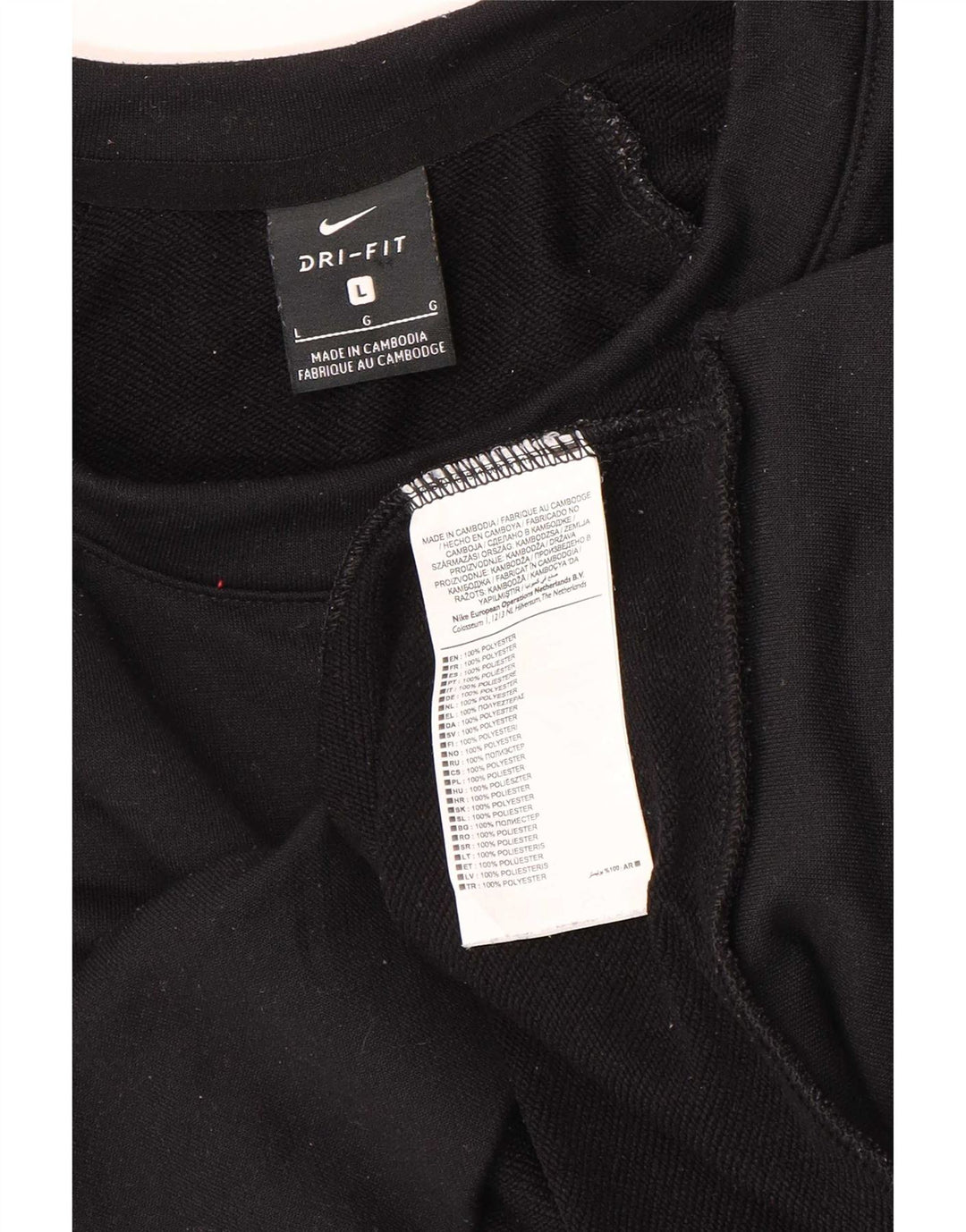 Moletom Nike Dri Fit Graphic Oversized Jumper UK 16 Grande Preto