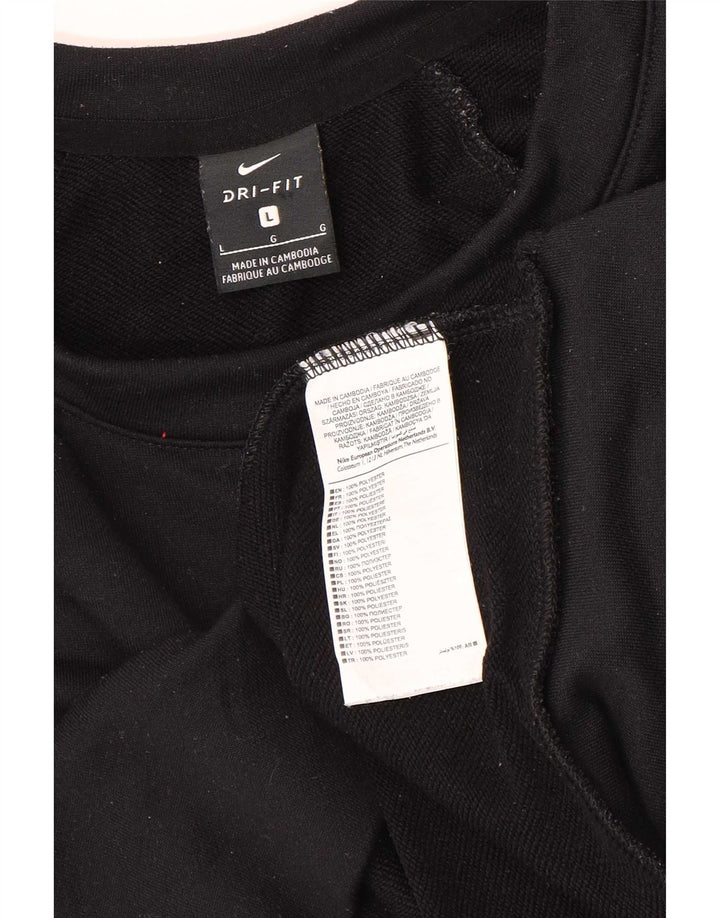 Moletom Nike Dri Fit Graphic Oversized Jumper UK 16 Grande Preto
