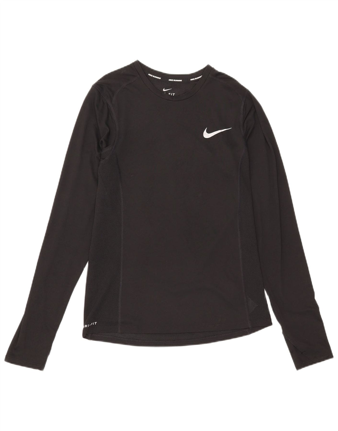 Nike Mens Dri Fit Top Manga Longa Pequeno Poliéster Preto