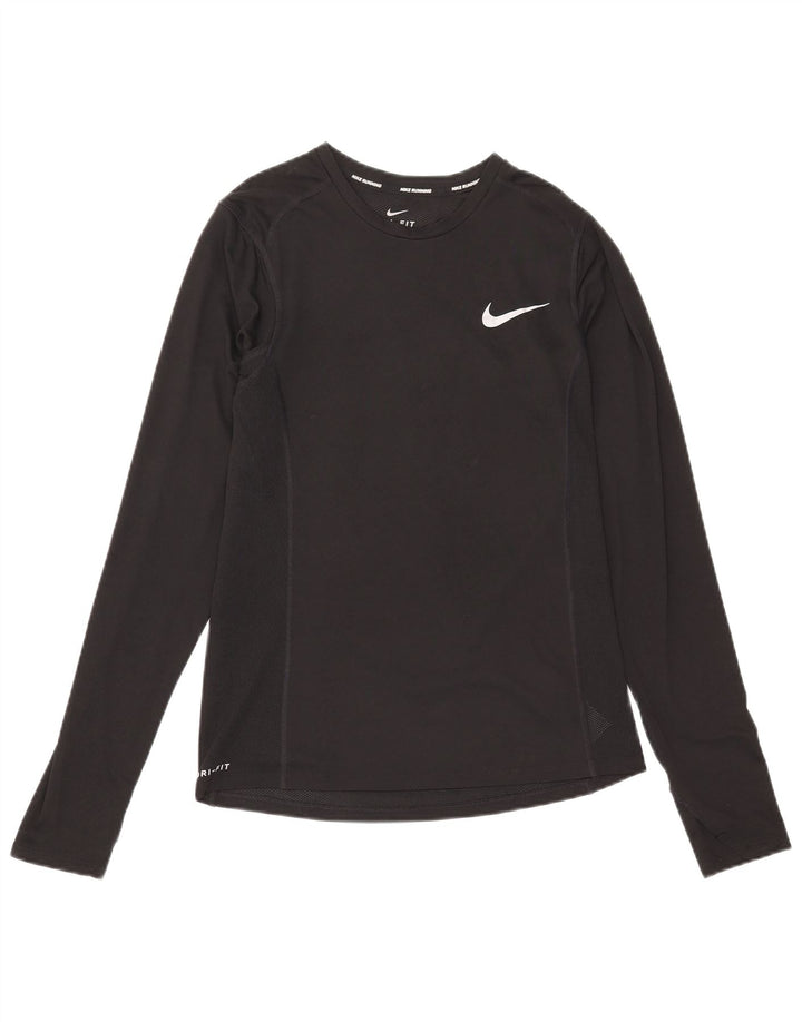 Nike Mens Dri Fit Top Manga Longa Pequeno Poliéster Preto