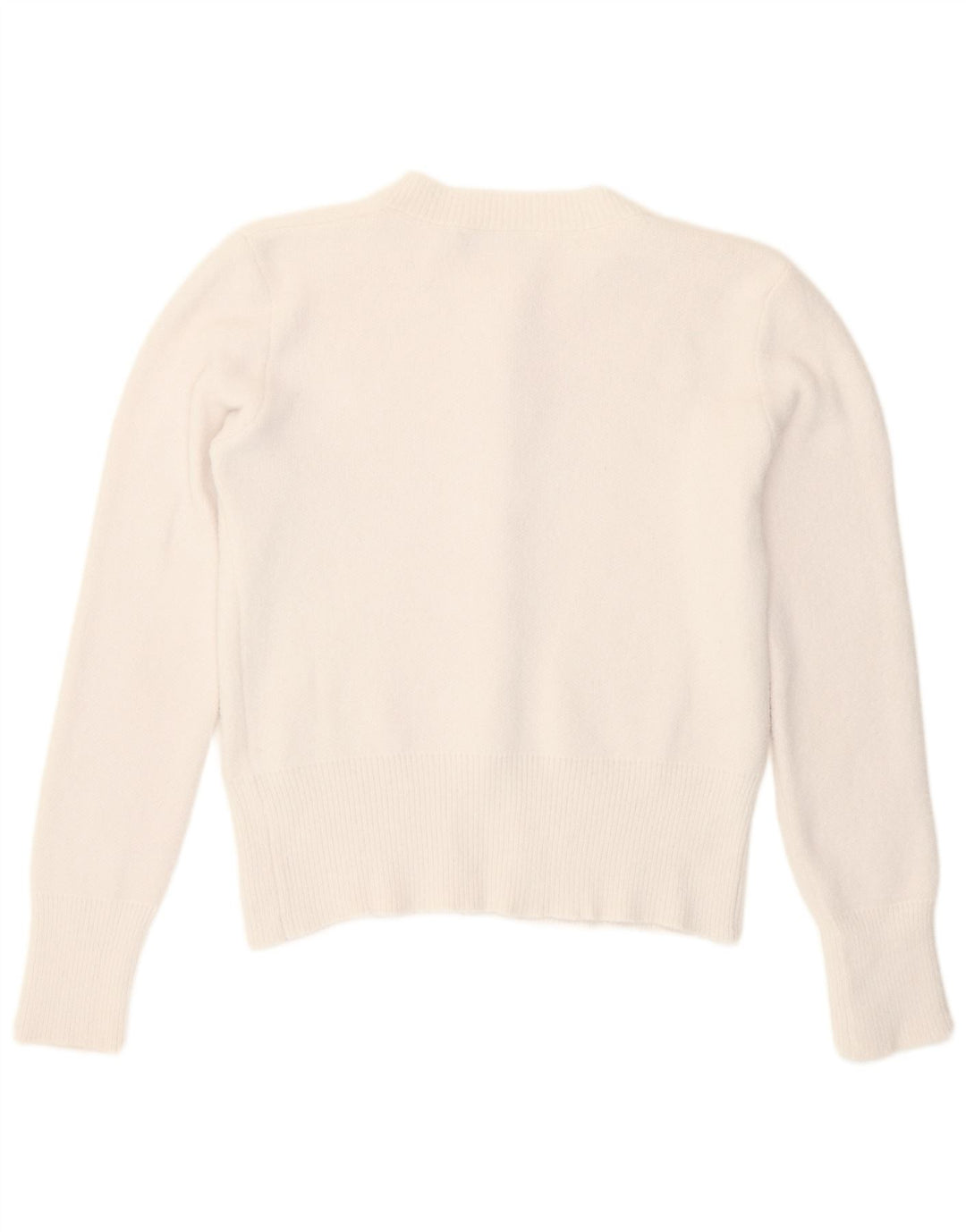 Suéter cardigã feminino Zara Reino Unido 14 grande branco