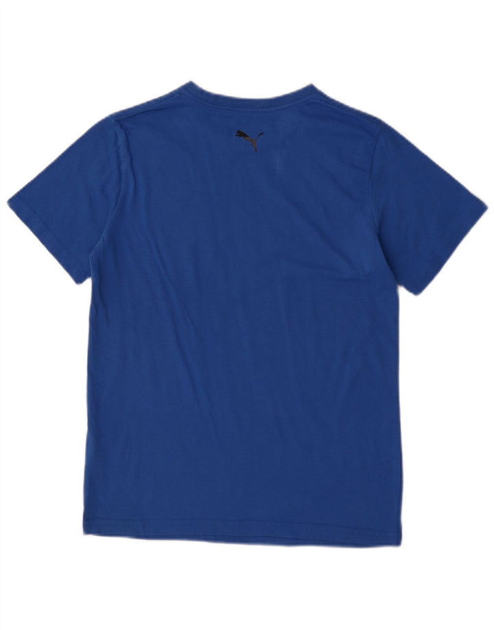 Camiseta PUMA Boys Graphic Top 14-15 Anos Grande Algodão Azul