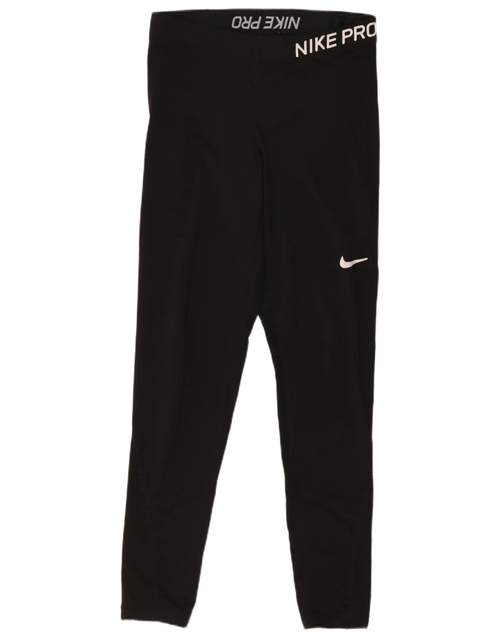 Leggings Nike Feminino UK 12 Médio Preto Poliéster Esportes