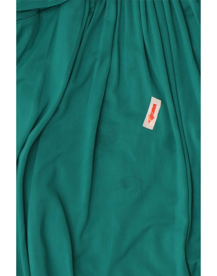 Vestido império feminino sem mangas John Lewis Reino Unido 8 pequeno poliéster verde