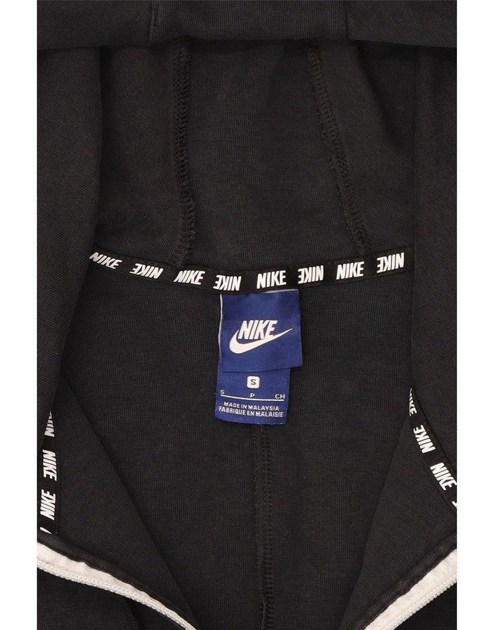 NIKE Womens Zip Hoodie Sweater UK 10 Small Black Cotton Vintage Nike and Second-Hand Nike from Messina Hembry 