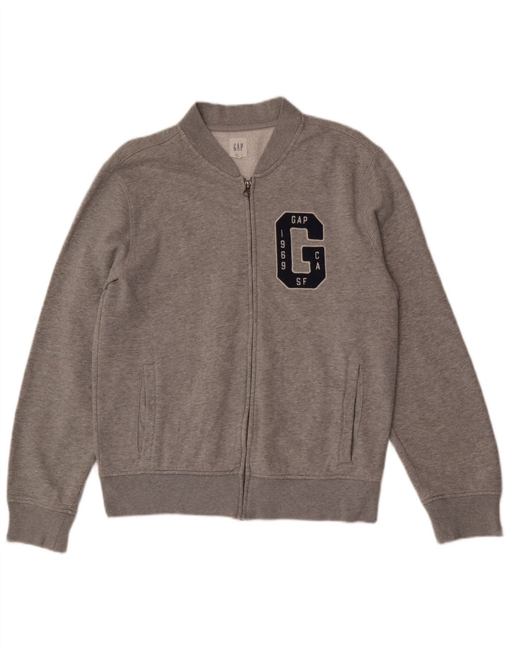 Jaqueta masculina Gap com agasalho gráfico cinza médio algodão