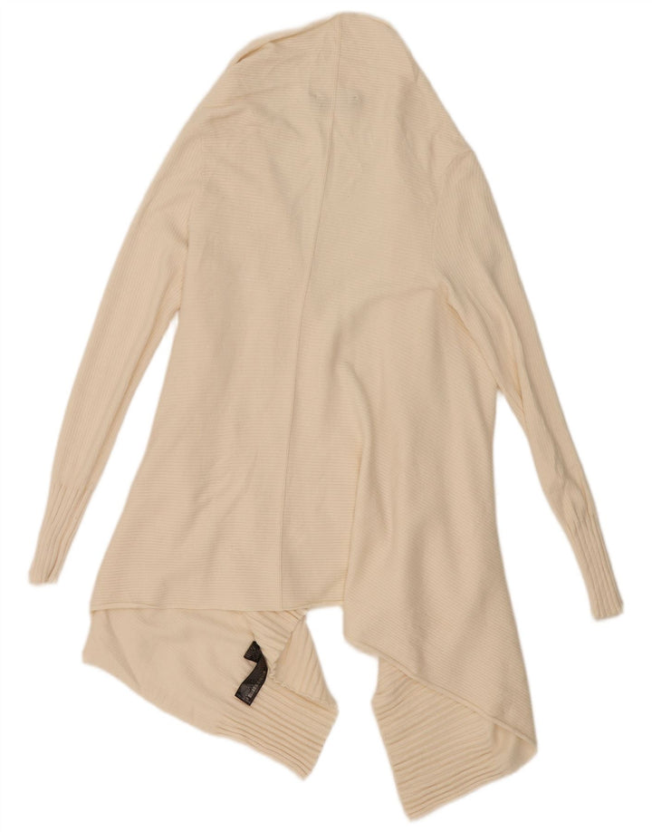 Zara Suéter feminino oversized longline aberto cardigan Reino Unido 10 pequeno bege