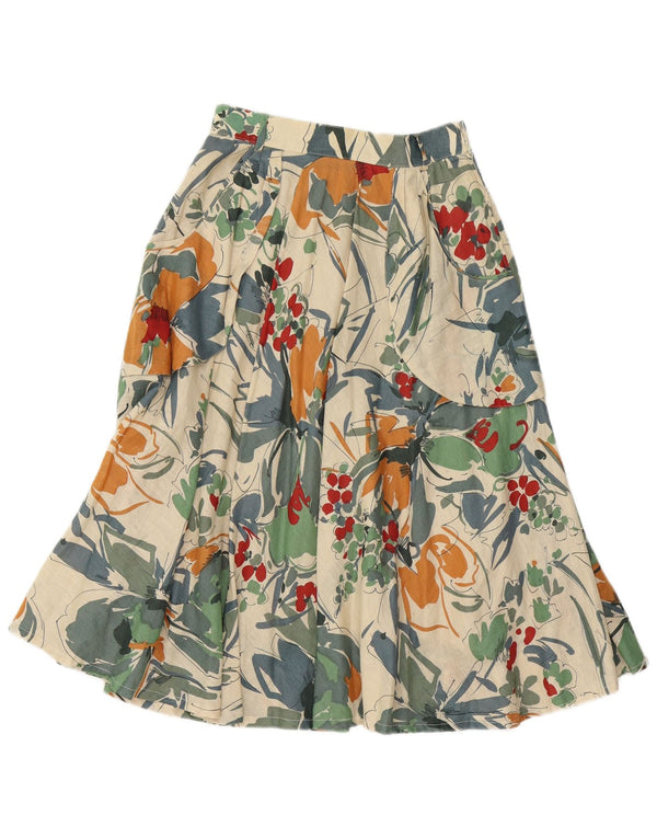 Saia feminina vintage cintura alta linha A IT 42 médio W26 multicolorido