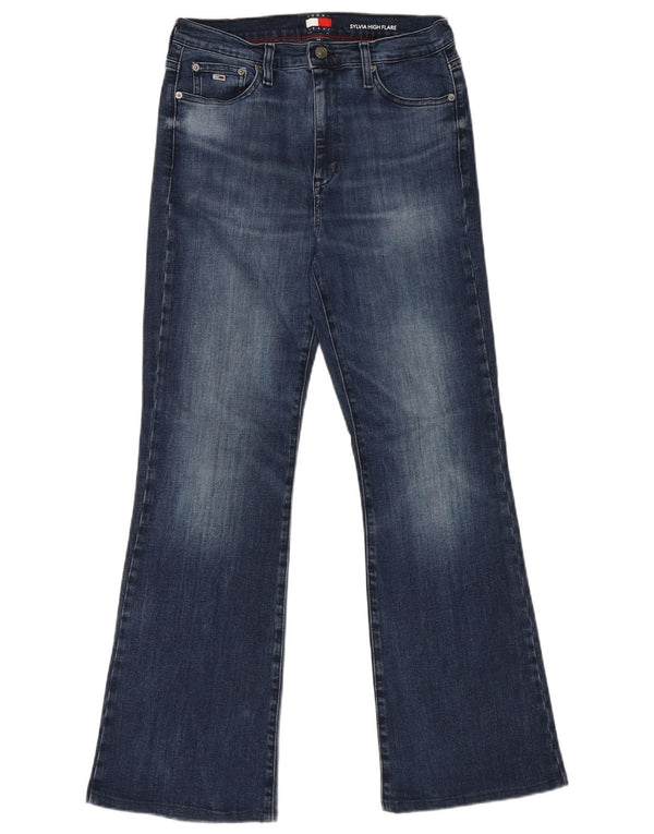 Tommy Hilfiger feminino Sylvia Flared Jeans W30 L32 azul marinho algodão