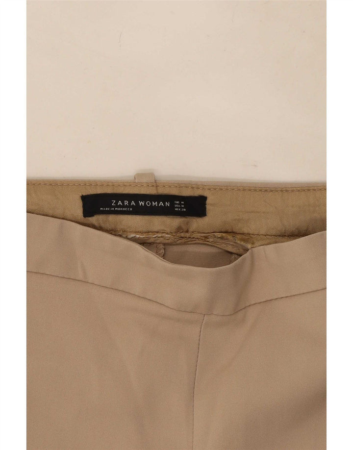Zara Calça Feminina Slim Cropped Médio W28 L26 Bege