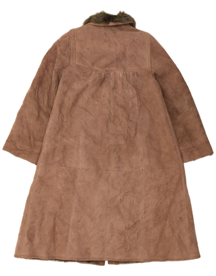 Casaco feminino VINTAGE Shearling UK 14 grande bege