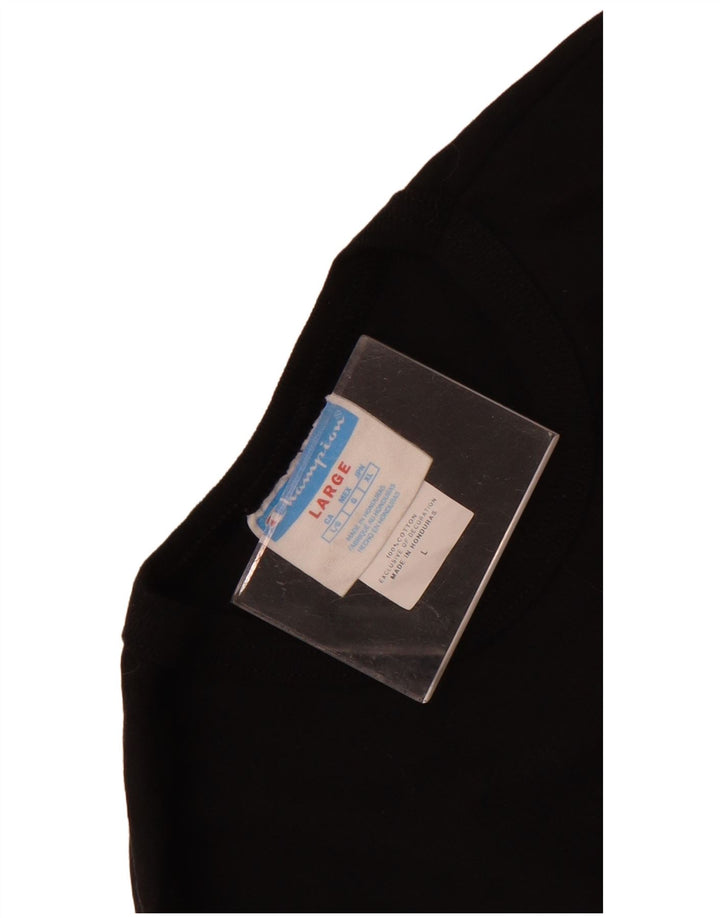 Camiseta masculina estampada Champion grande algodão preto